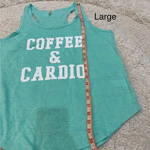 Coffee Cardio racer back tank top muscle tank small medium large XL NWT - Picture 10 of 13